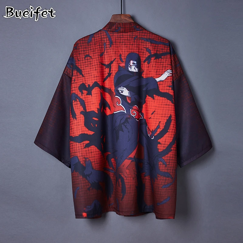 

Traditional Yukata Kimono Cardigan Men Beach Thin Asian Clothes Japan Kimonos Male Haori Obi Samurai Clothing Unisex Blouse