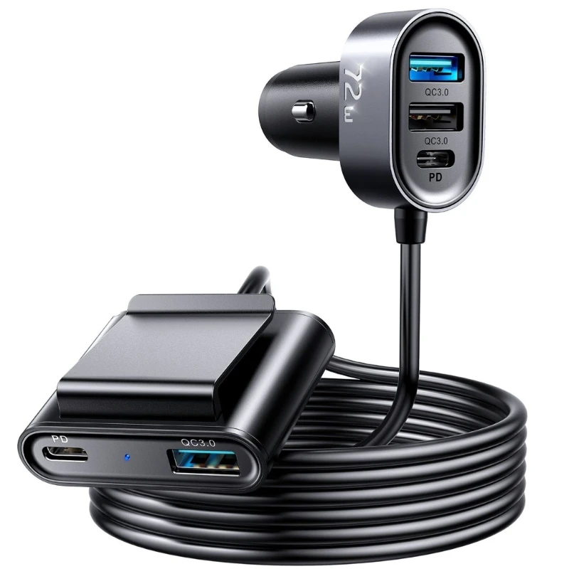 

72W PD & QC3.0 Power Outlet DC12-24V Car Charging Cigarette-Lighter Adapter