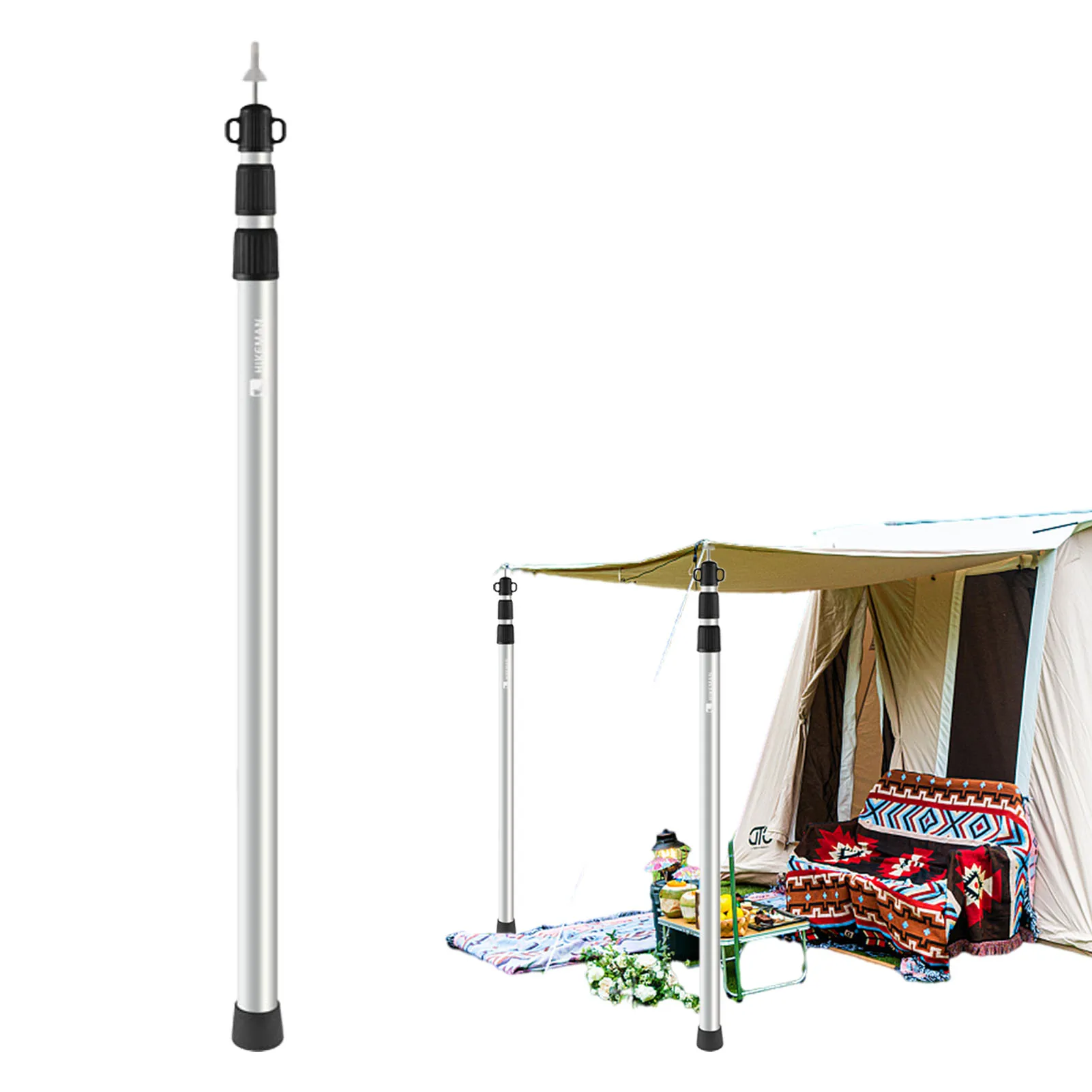 Adjustable tent pole aluminum Clearance