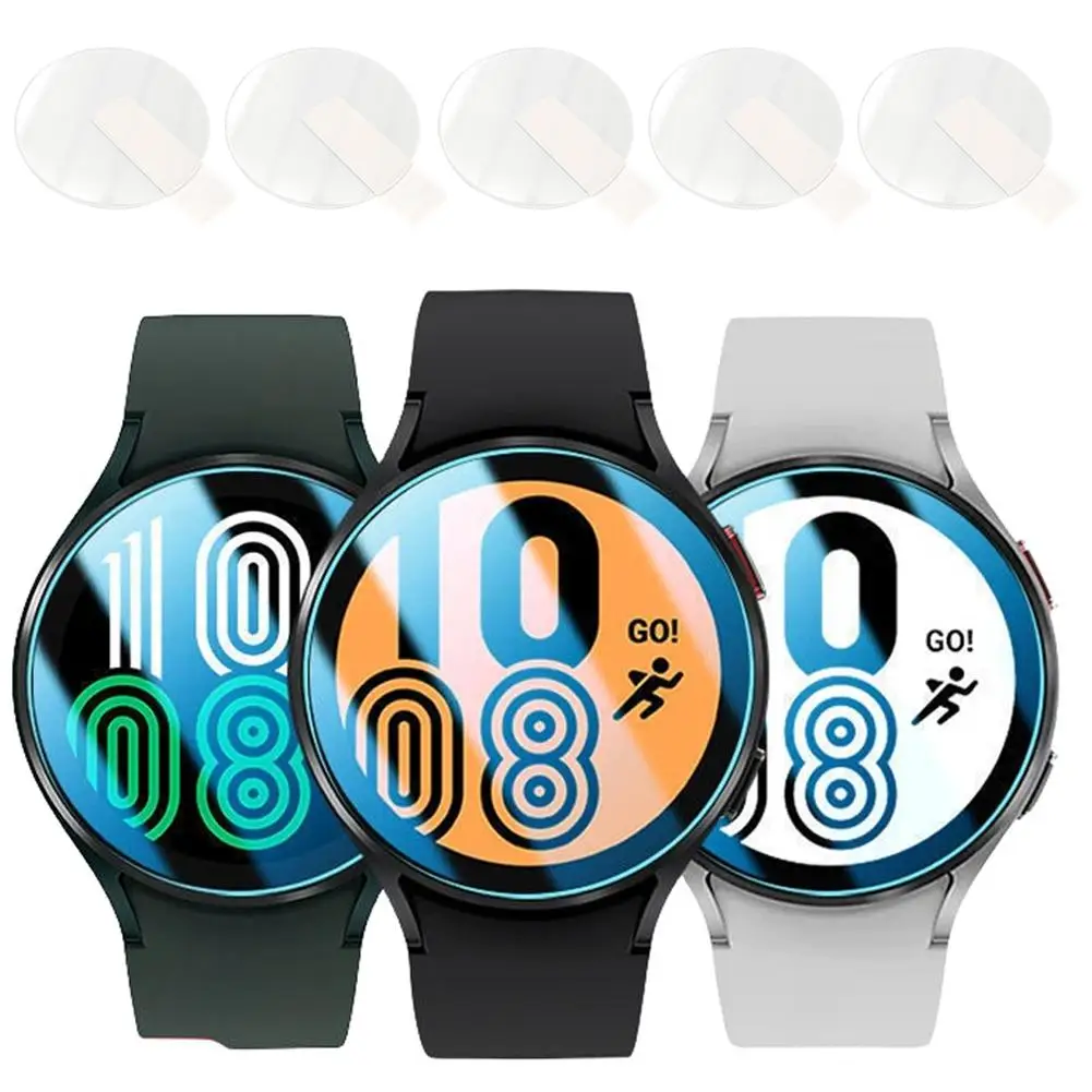 5Pc Vetro Temperato Per Samsung Galaxy Watch6 40Mm 44Mm Hd Pellicola Proteggi Schermo Antigraffio Per Galaxy Watch6 Classic 43Mm Q2F6