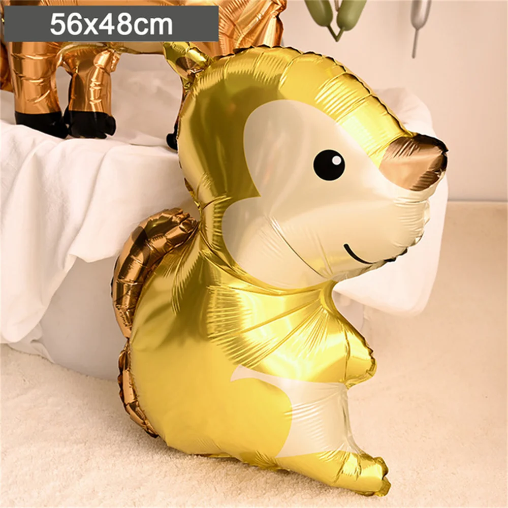 Foil Balloons 1Pcs Animal Theme Deer Rabbit Squirrel Safari Party Decor Adult Kids Birthday Decoration Supplies