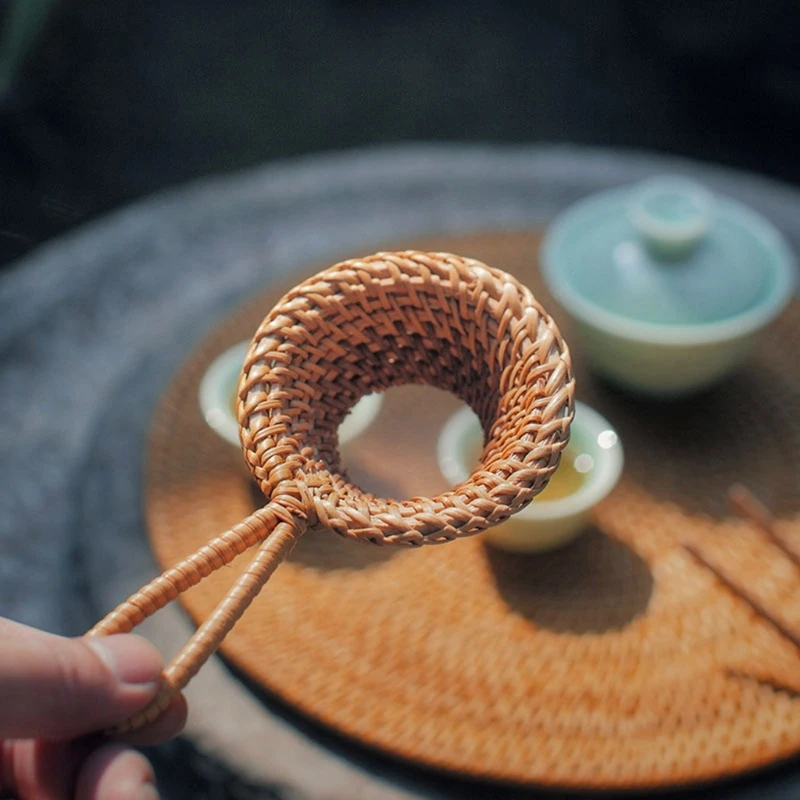 

Loose Leaf Tea Infuser Tea Strainers Tea Filters Rattan Material with Handle