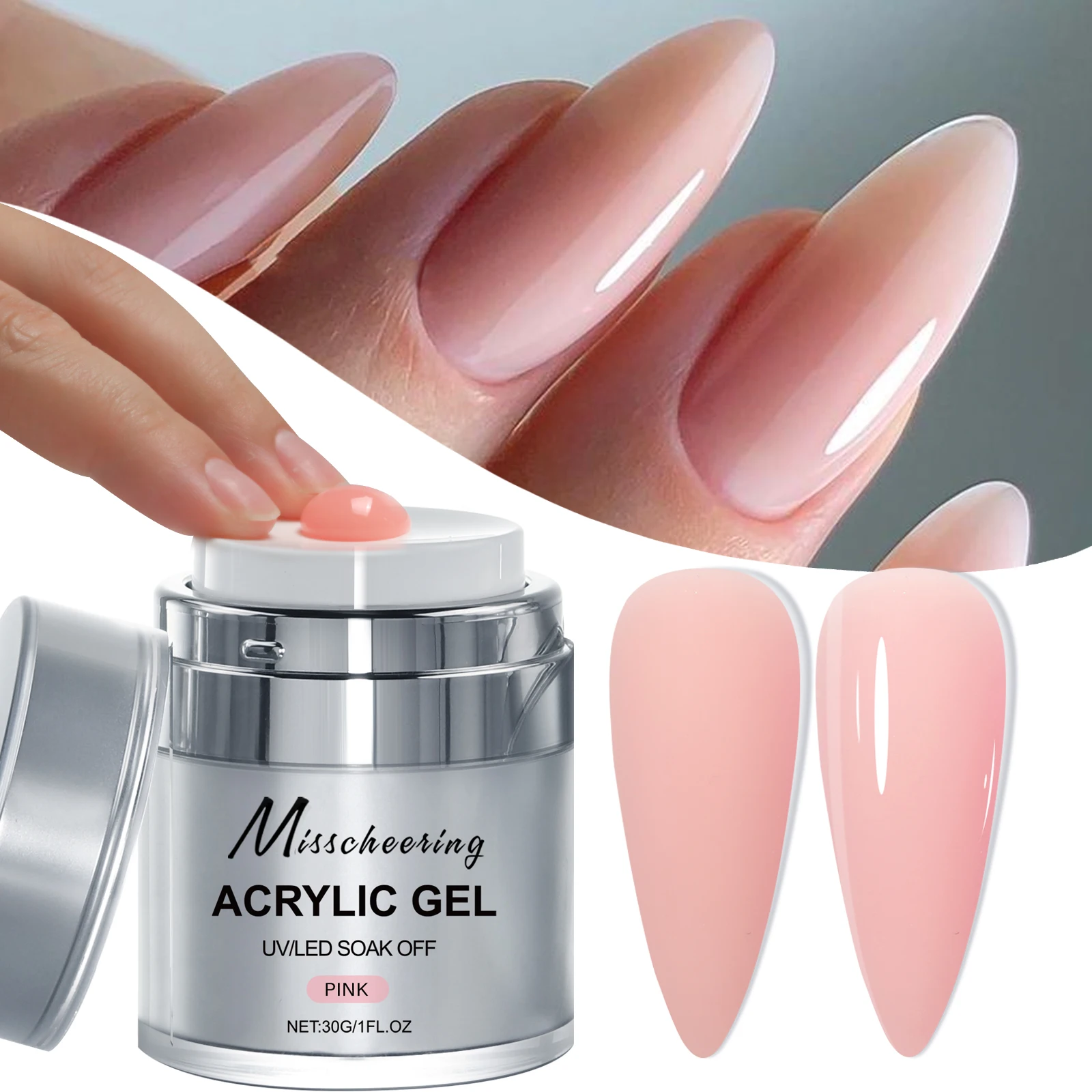 15/30g 퀵 빌더 네일 젤 화이트 누드 핑크 클리어 네일 아트 연장 젤 다기능 아크릴 젤 쏙 오프 UV LED (살롱용)