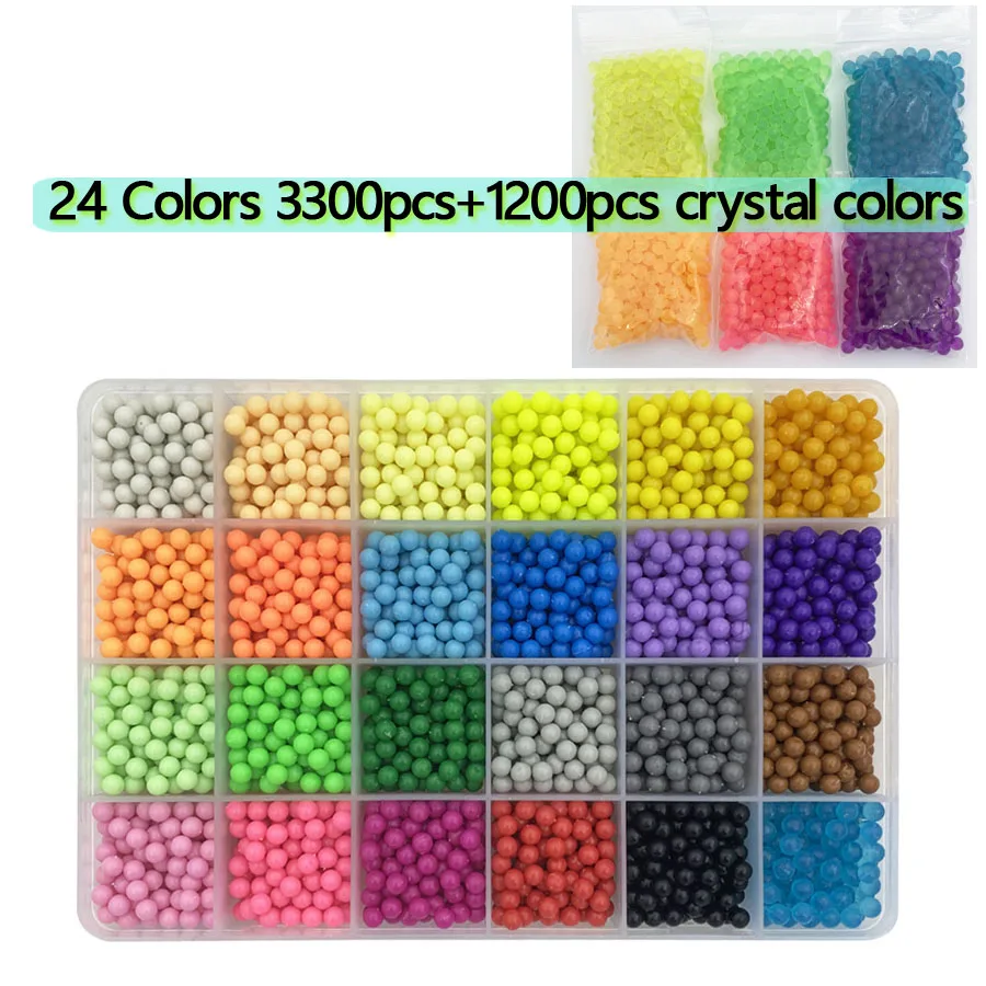 Beads Toys 5mm DIY Water Spray Beads Refill Beads Puzzle Crystal Set Ball Games Aqumosaic Magic Toys for Children