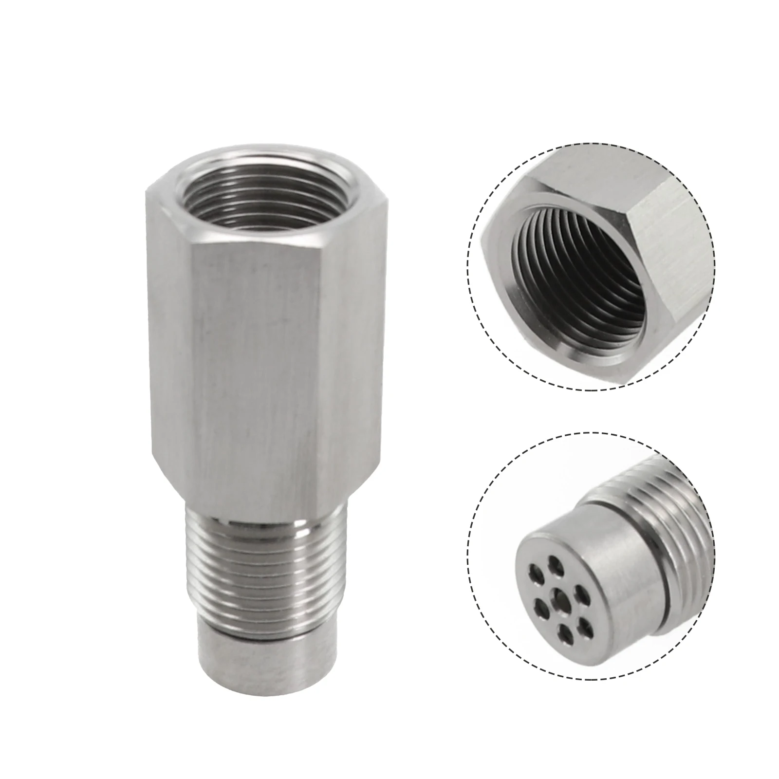 

Universal Stainless Steel Check Engine Light CEL Mini Catalyst O2 Sensor Spacer Adapter M18X1.5 Oxygen O2 Sensor Spacer Adapter
