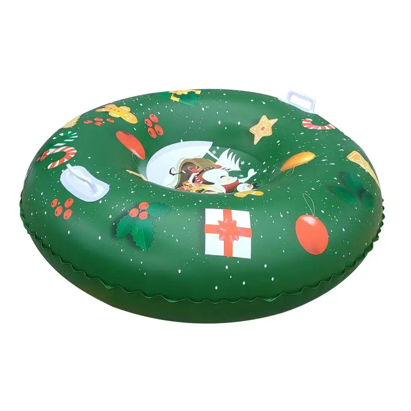 

Christmas Ski Ring Outdoor Snow Tube Inflatable Skiing Tube 42 Inch Ski Ring Snow Sliding Sled Inflatable Sled Inflatable Toys