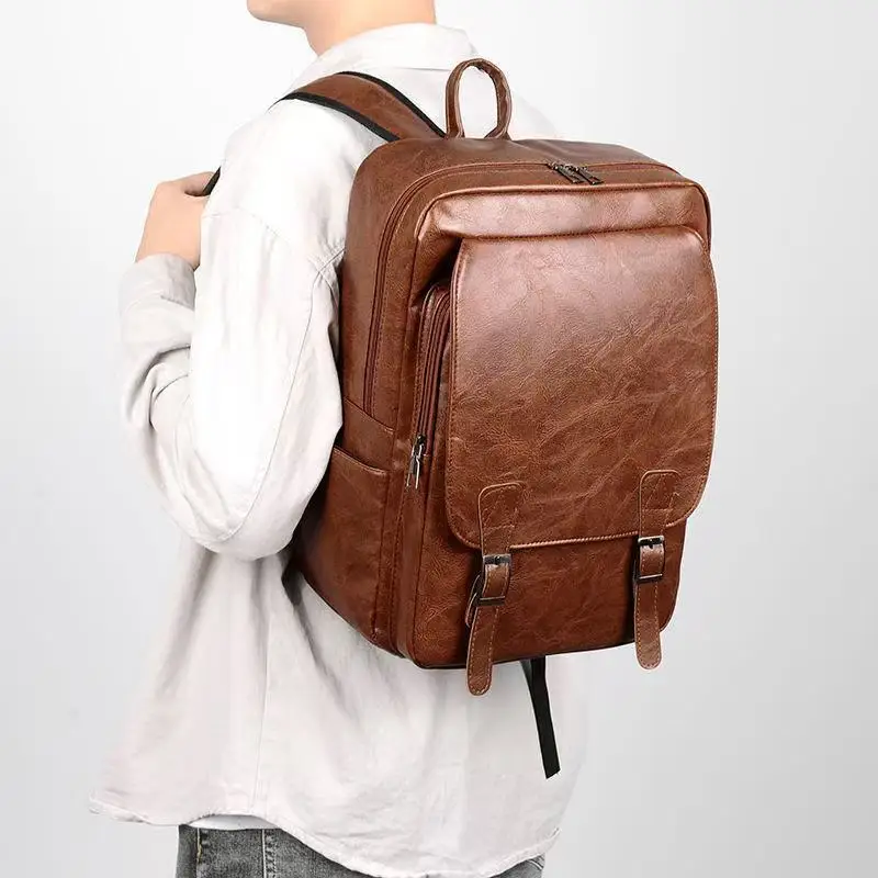 Latest fashion men's backpack, laptop compartment, business commuting, leisure work, college student daily bag
