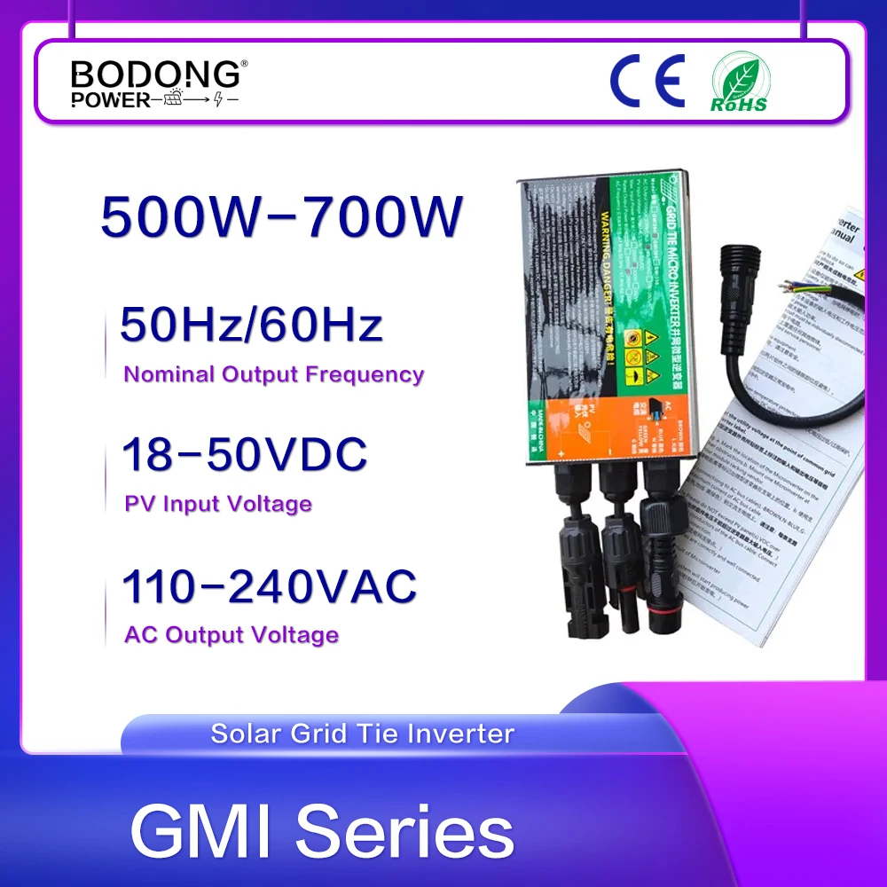 Y&H 350W 300W 500W 600W 700W Solar Grid Tie Micro Inverter MPPT DC26V-46V  PV Input AC110V-240V Output Home Solar On Grid System - AliExpress