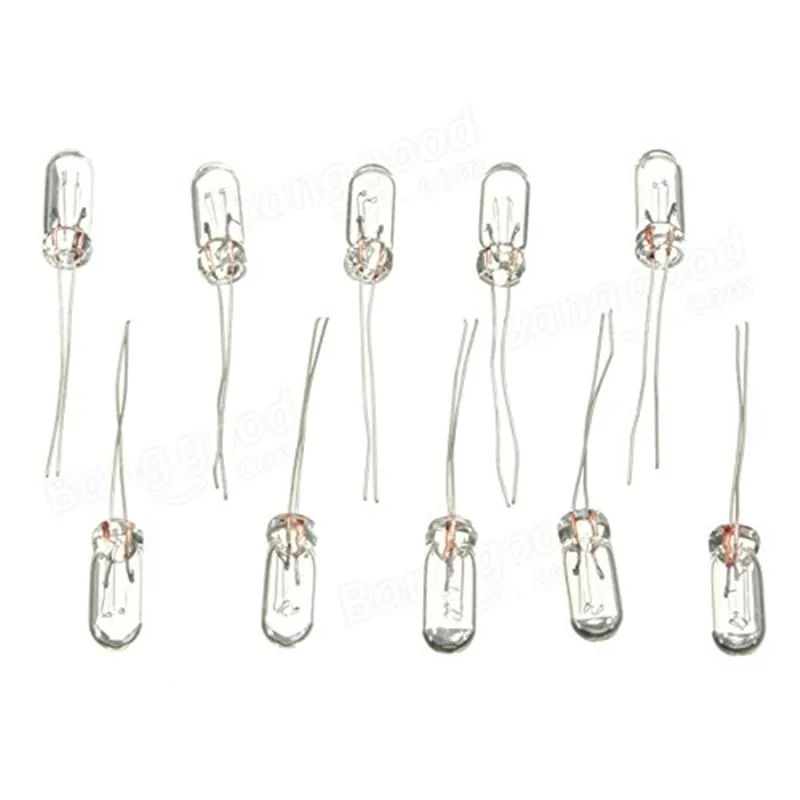 25개/세트 3mm 4mm 5mm 투명 12V 미니 밀/쌀 전구 GM GMC 쉐보레 혼다 토요타 차량용 에어컨 라디오 스위치 버튼 전구