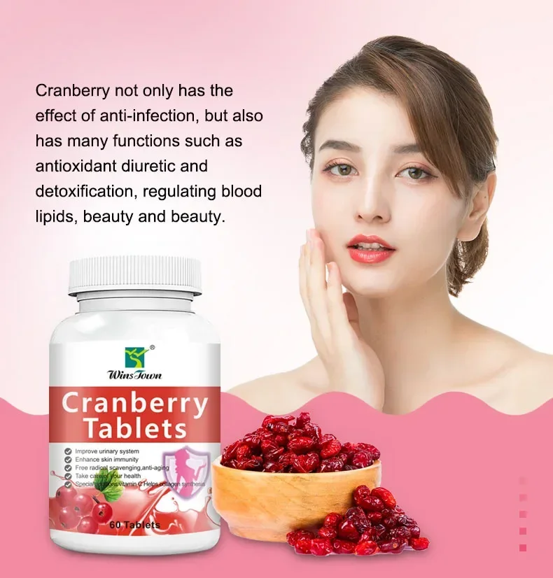 

1 bottle of cranberry slices rich in vitamins to protect the gastrointestinal oral health Dietary nutrition supplement