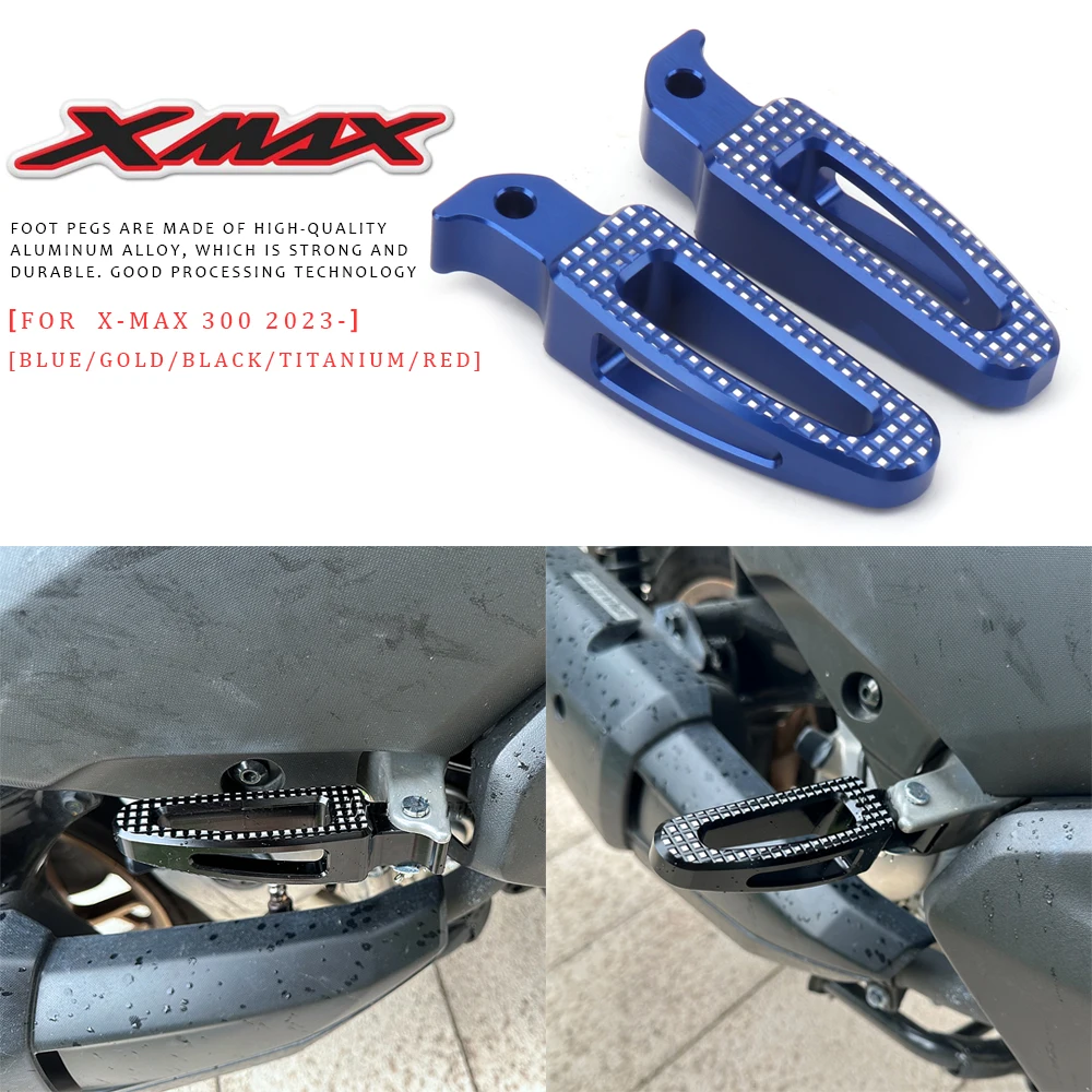 

XMAX300 X-Max 300 2023 2024 New Rear Foot pegs Motorcycle Accessories Foldable Foot Peg Pedals For YAMAHA X-MAX 300 XMAX 300