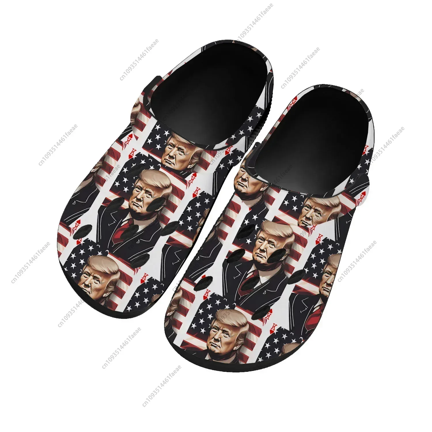Trump 2024 Home Clogs Custom Water Shoes Never Surrender Mens Womens Teenager Shoe Garden Beach Hole Slippers 3