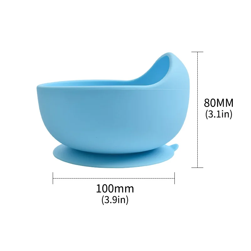 28Colors Baby Silicone Suction Bowls for Kids Waterproof Baby Feeding Tableware Spoon Children Dishes Kitchenware Infant Plates 4
