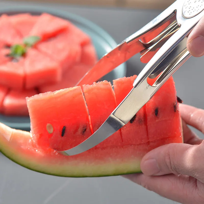 Mango Splitter Fruit Peeler Mango Cutting Knife Stainless Steel Fruit Peeling Tool Coring Diced Kitchen Supplies