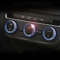 Auto Car AC Control Ring Trim Cover Car Interior Accessories For VW Tiguan Atlas T-roc Ateca FR Passat B8 Variant 2017-2019 2