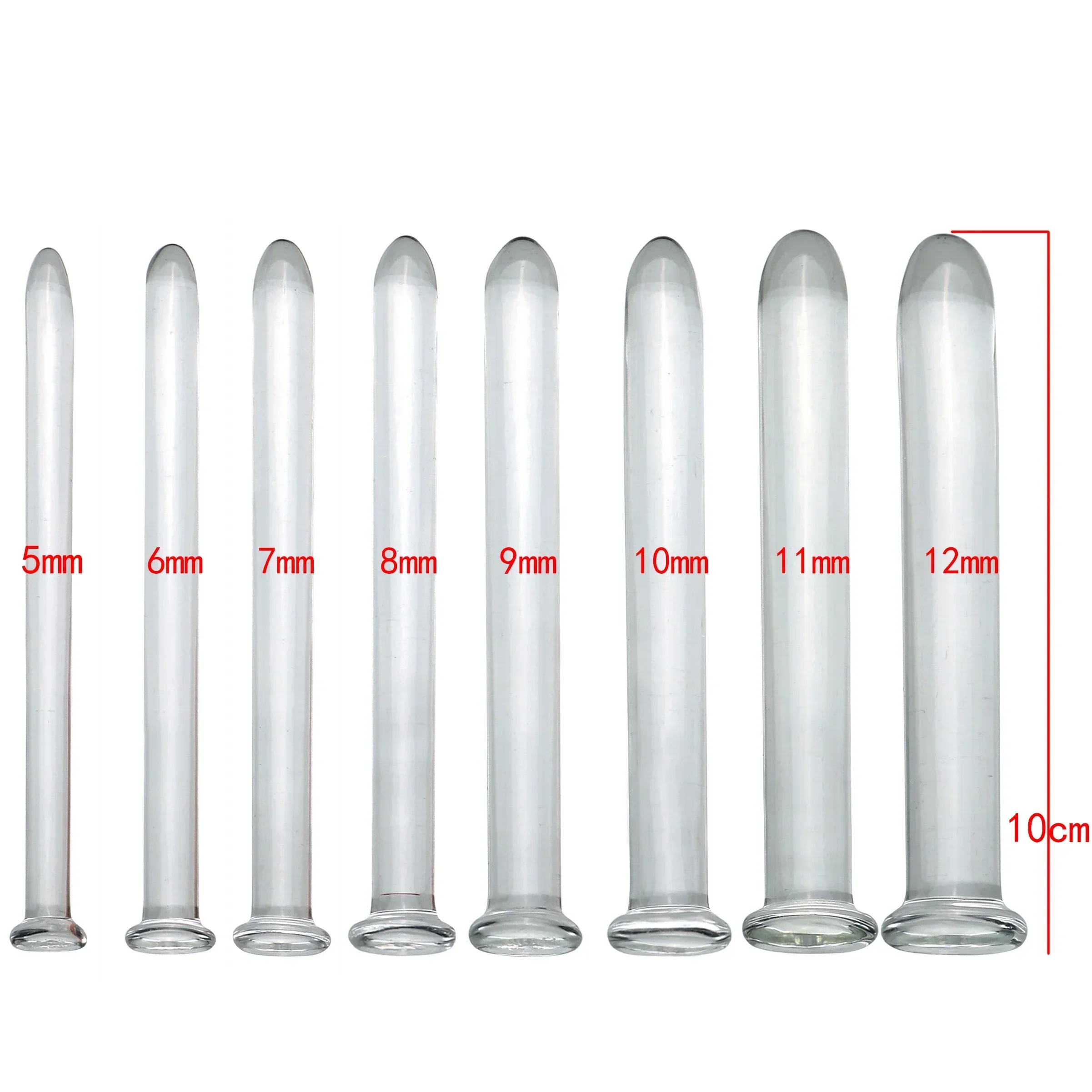 Urethral Dilation Massage Glass Horse Eye Rod Urethral Stimulator Expander Penis Plug Fetish SexToy For Men Masturbator 8 Size penis sex toys