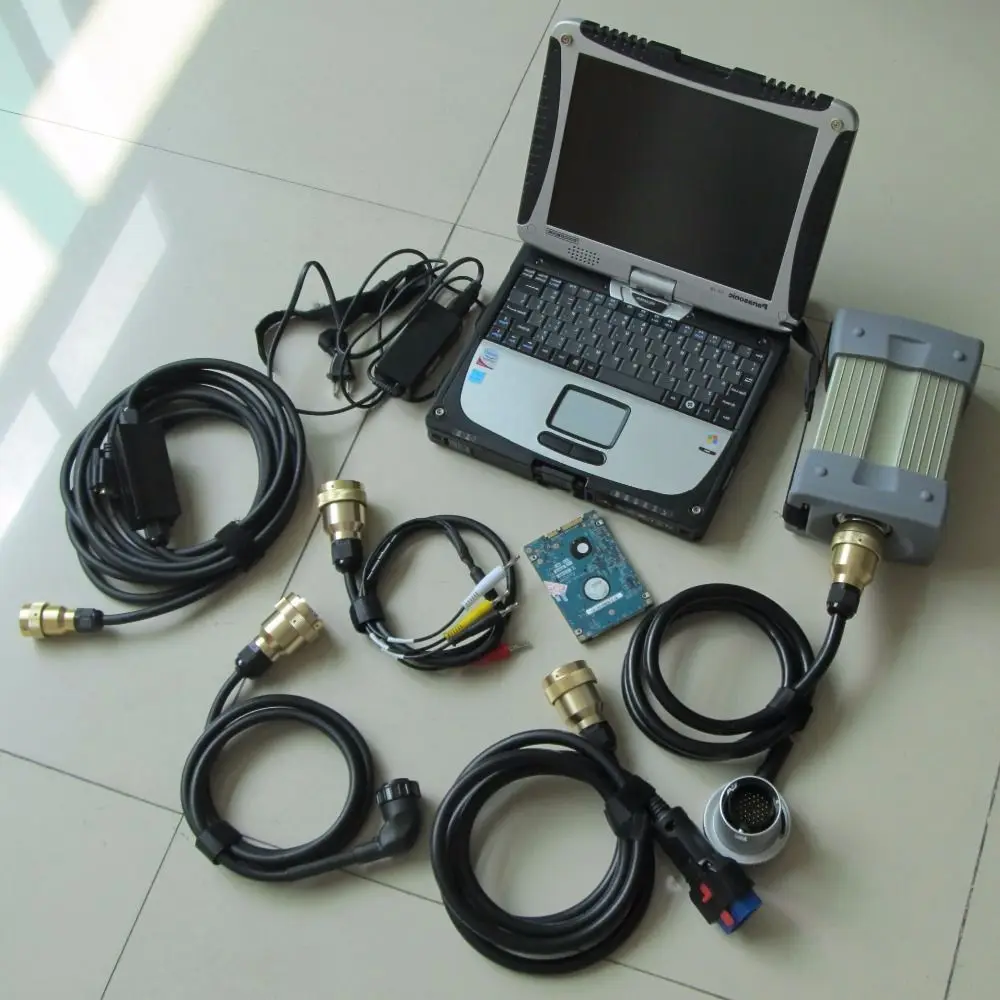 

MB Star C3 full set with all cables + Software HDD+ 90% New Laptop Toughbook cf19 (4g) MB Diagnostic Multiplexer Tester Full Set