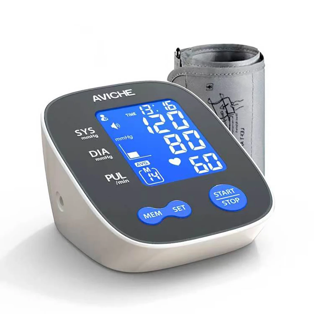 AVICHE Blood Pressure Monitor LCD Backlight Display Intelligent Voice Broadcast Blood Pressure Monitor Sleeve Length 22 to 42cm