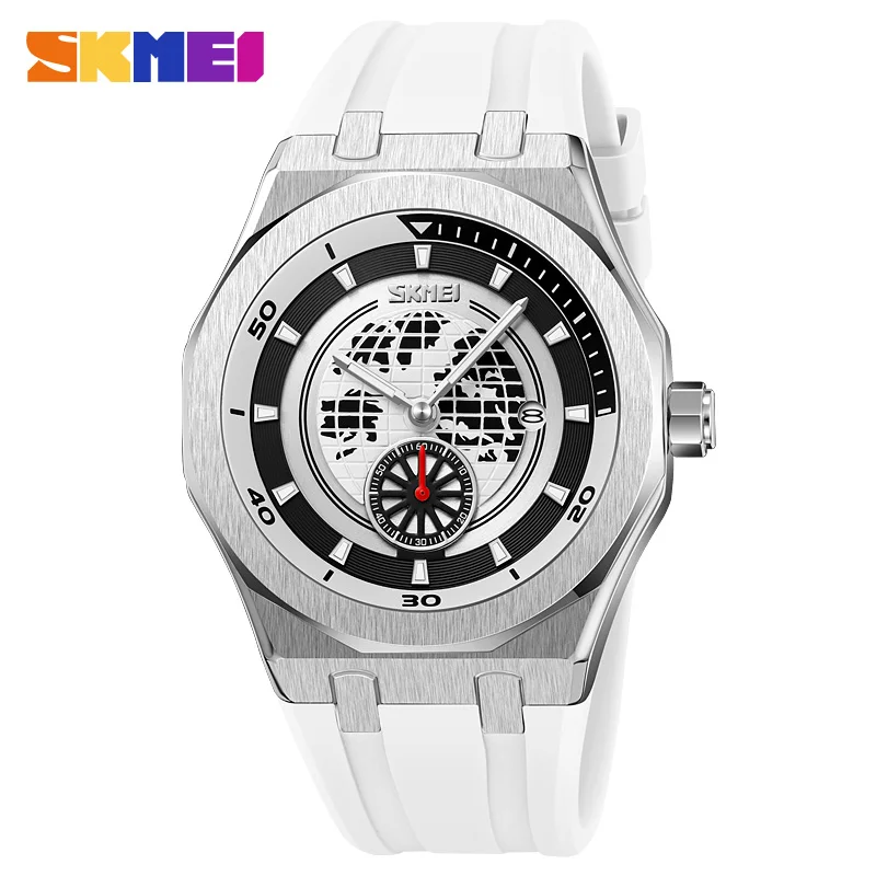 SKMEI New Fashion Sport Watch For Men With Date Comfortable Silicone Band Waterproof Casual Quartz Wristwatch Male Clock Relogio