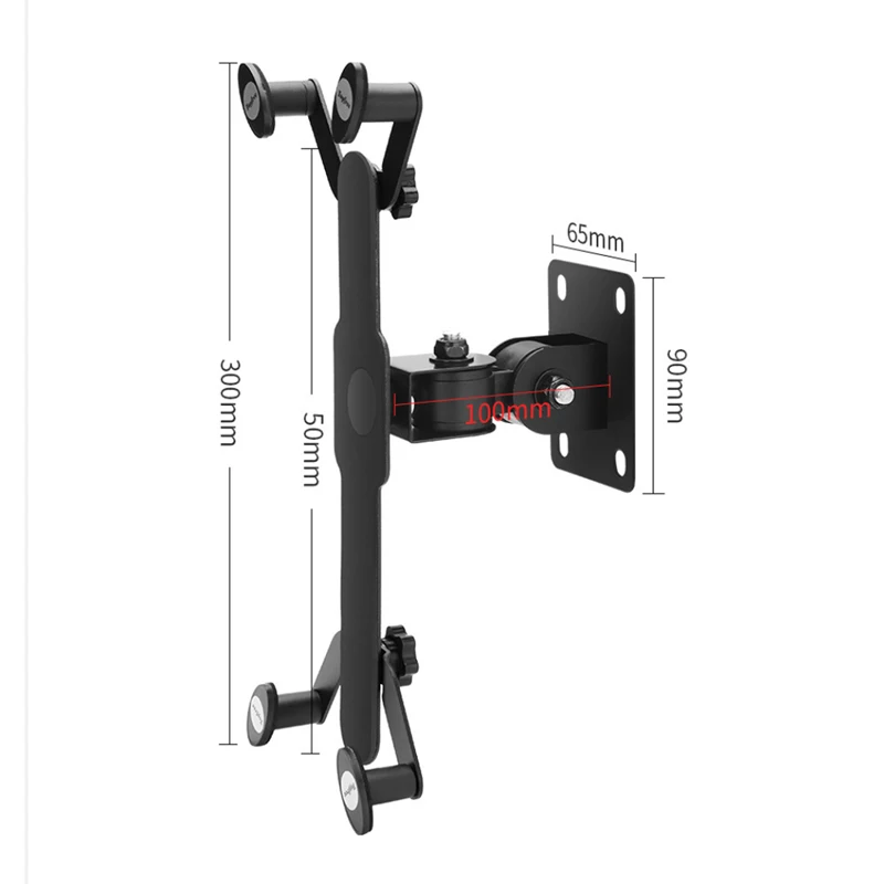 Supporto A Parete Per Tablet In Lega Di Alluminio: Regolabile 360° E Pieghevole, Per IPad 12.9" E Monitor Portatili 15.6" (Max 1.5kg), Libera Spazio Sulla Scrivania - 4