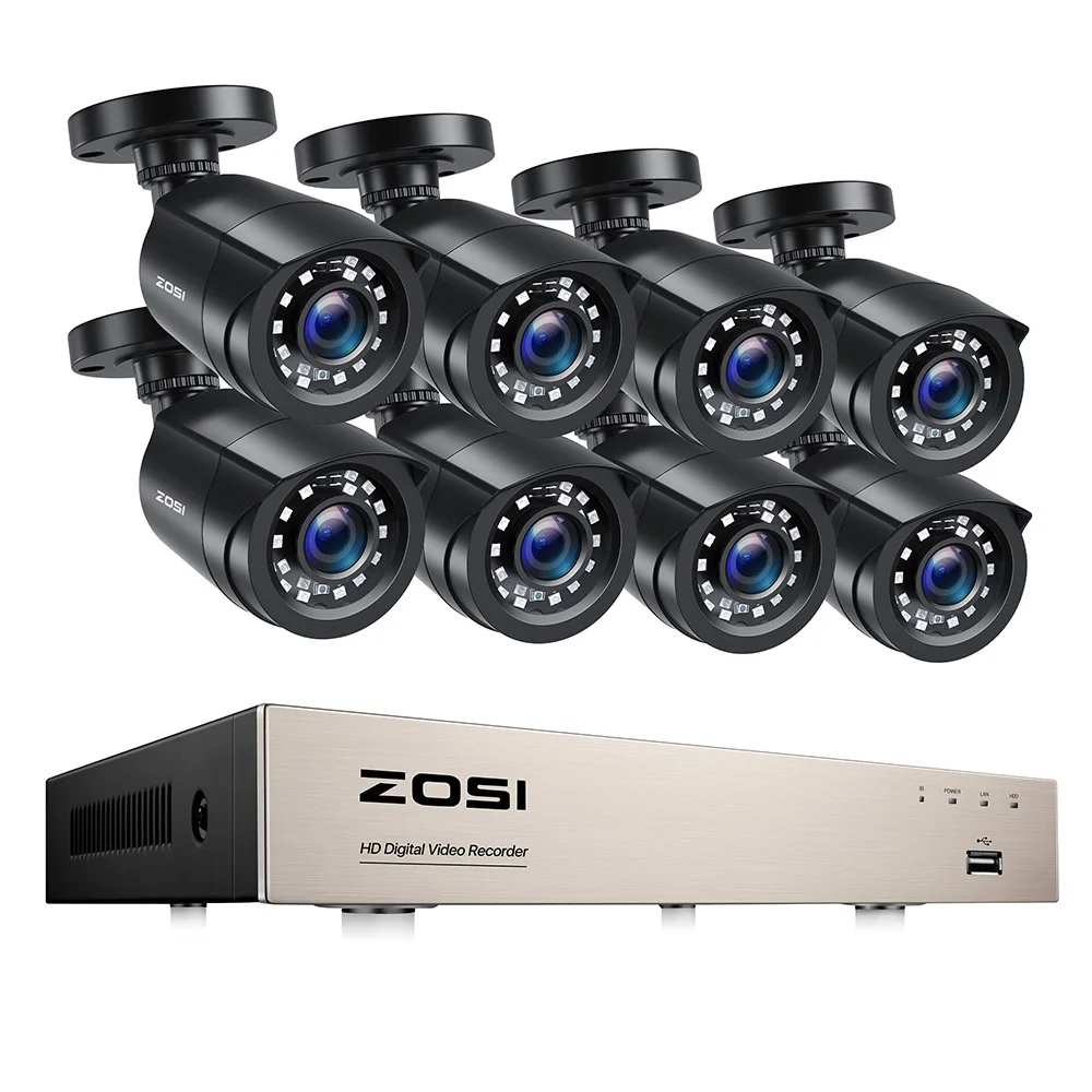 Zosi Network Video Recorder ZOSI 1080P 8CH Home CCTV DVR Security