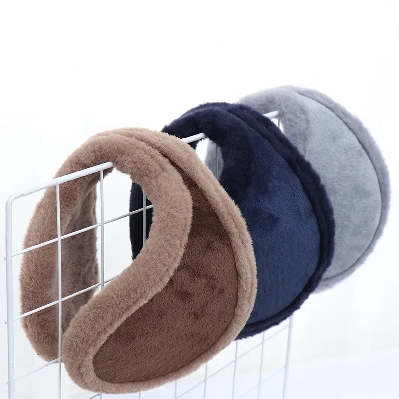 Winter Plush Thickening Earmuffs Ear Warmer Women Men Cold Proof Fashion Solid Color Earflap Outdoors Soft Protection Ear-Muffs images - 6