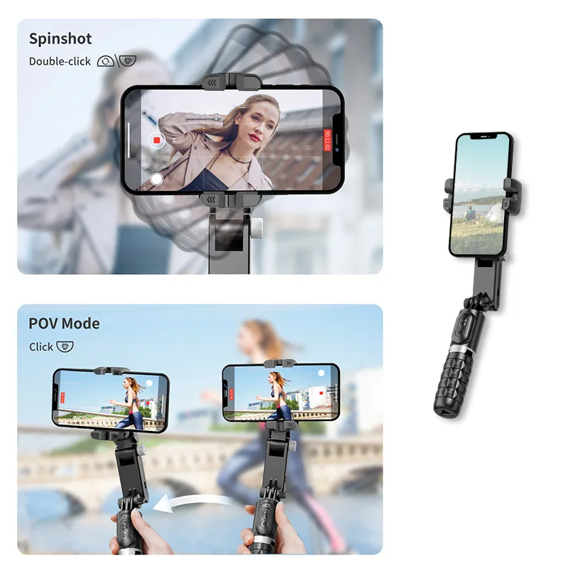 Handheld Gimbal Stabilizer 360&deg; Rotation Gimbal Stabilizer Selfie Stick Following Shooting Phone Tripod Gimbal iPhone Phone Smartphone Live Photography