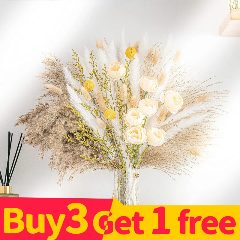 

Buy 3 Get 1 Free Real Natural Dried Flower Bouquet, Pampas Reed, Small Reed, Rabbit Tail Grass, Home Decor, Mix and Match