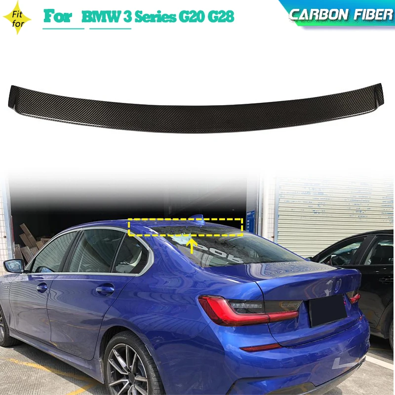 탄소 섬유 자동차 리어 루프 스포일러 윙, BMW 3 시리즈 G20 G28 세단 2019 2023 레이싱 리어 루프 스포일러 윙 립 액세서리