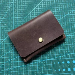 Genuine Leather Minimalist Card Holder Wallet (Coffee)