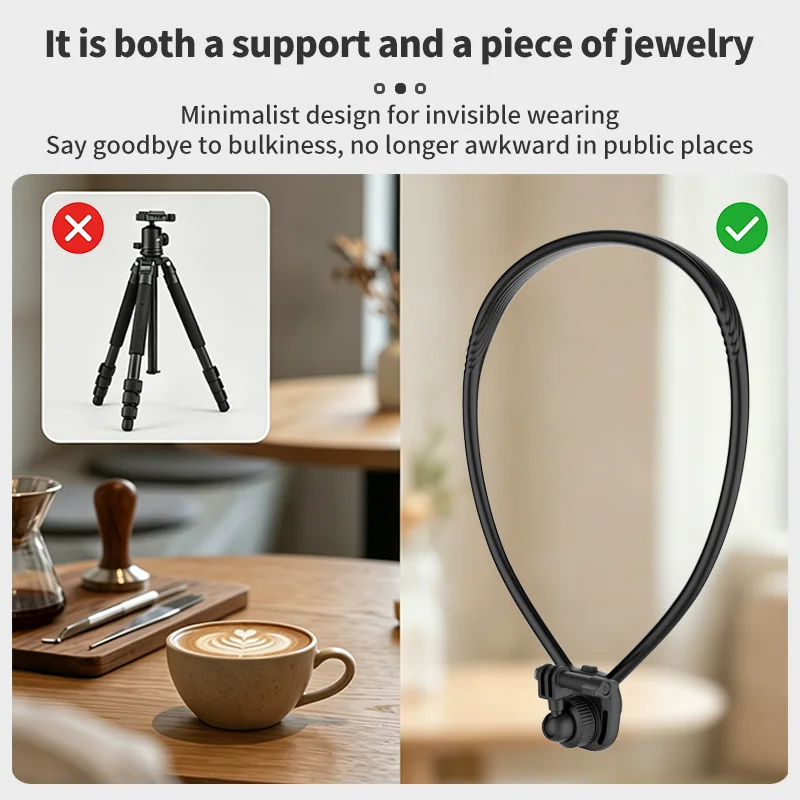 Universal Magnetic Neck Mount for Action Cameras & Smartphones