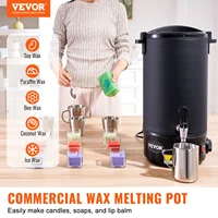 VEVOR 5/10L Wax Melter for Candle Making,Extra Large Electric Wax Melting Pot,w/Easy Pour Spout & 9level Temp Control,Easy Clean 2