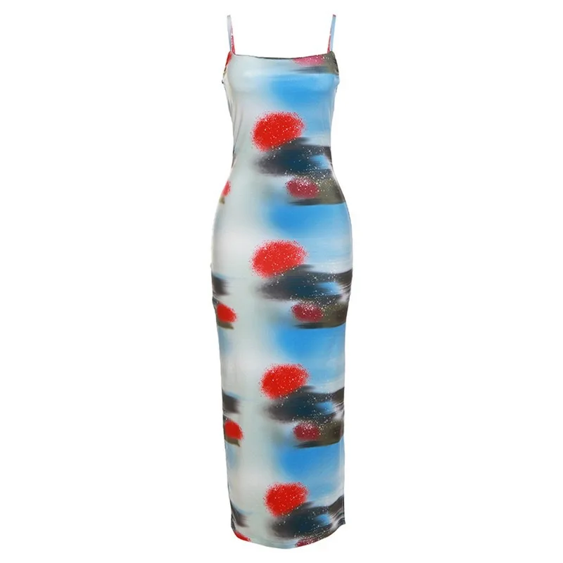 Contrast Casual For Women Dress Printed Slim Hot Backless Split Holiday Halter Dresses Outfits Off-Shoulder Summer Dress