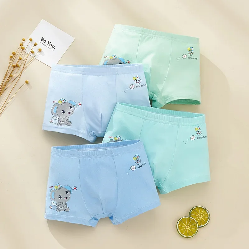 10 Pcs/Lot Boys Boxer Briefs Kids Underwear Baby Underpants Cartoon Print Soft Children Panties 2-12Years boys underwear