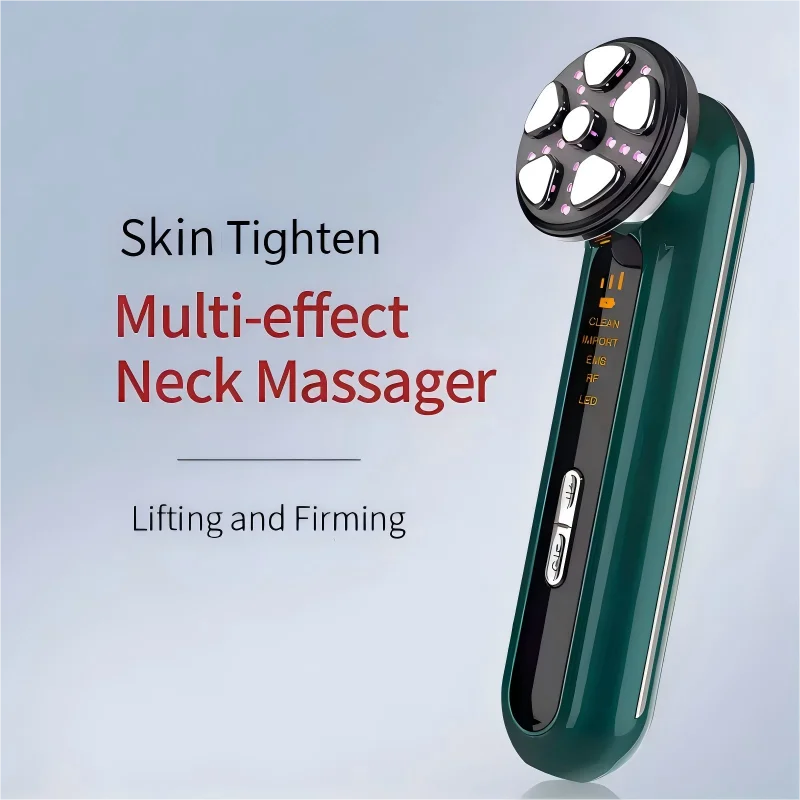 Microcurrent Facial Device Face Lifting Machine Neck Skin Tighten Massager LED Light Photon Vibration Rejuvenation Beauty Tool