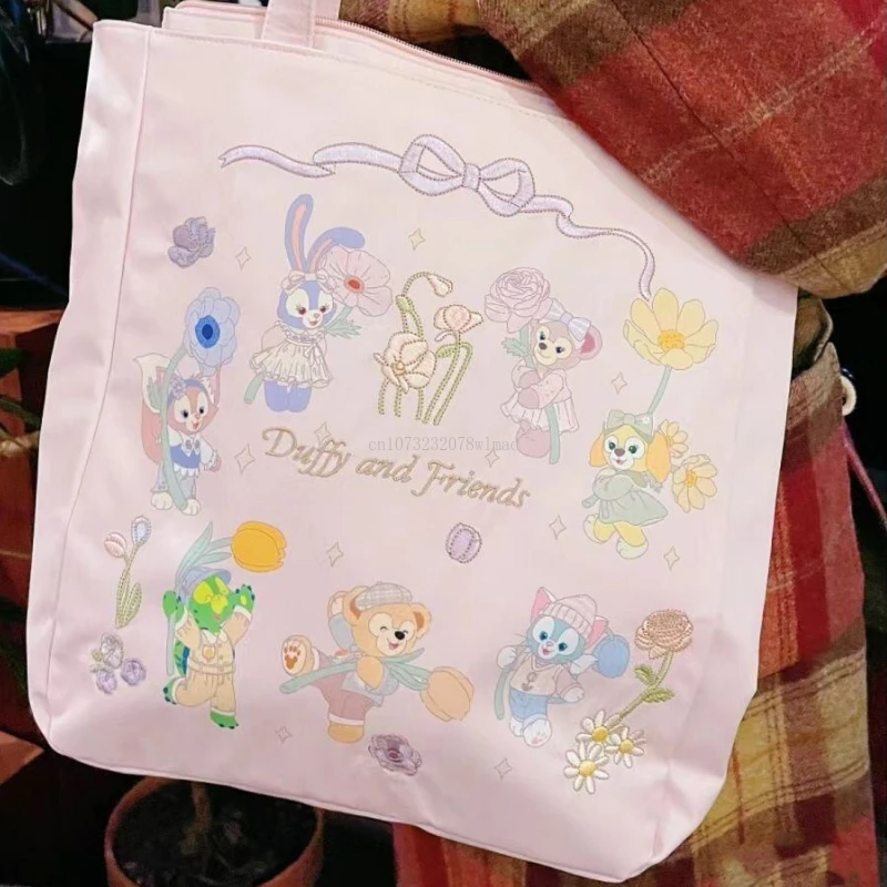 Disney Embroidery Dumpling Bag for Women Sweet Cute Silk Large Capacity Handbags Cartoon Portable Shopping Tote Bag Casual Bags