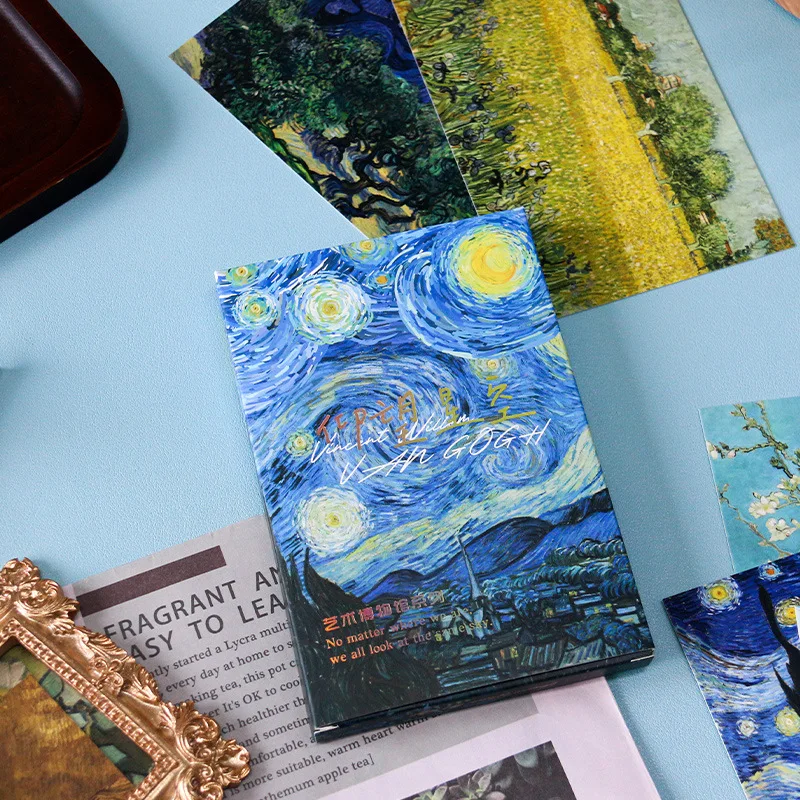 30 Sheets/Lot Van Gogh Oil Painting Postcard Vincent Willem van Gogh Painting Cards/Greeting Card/Wish Card/Fashion Gift