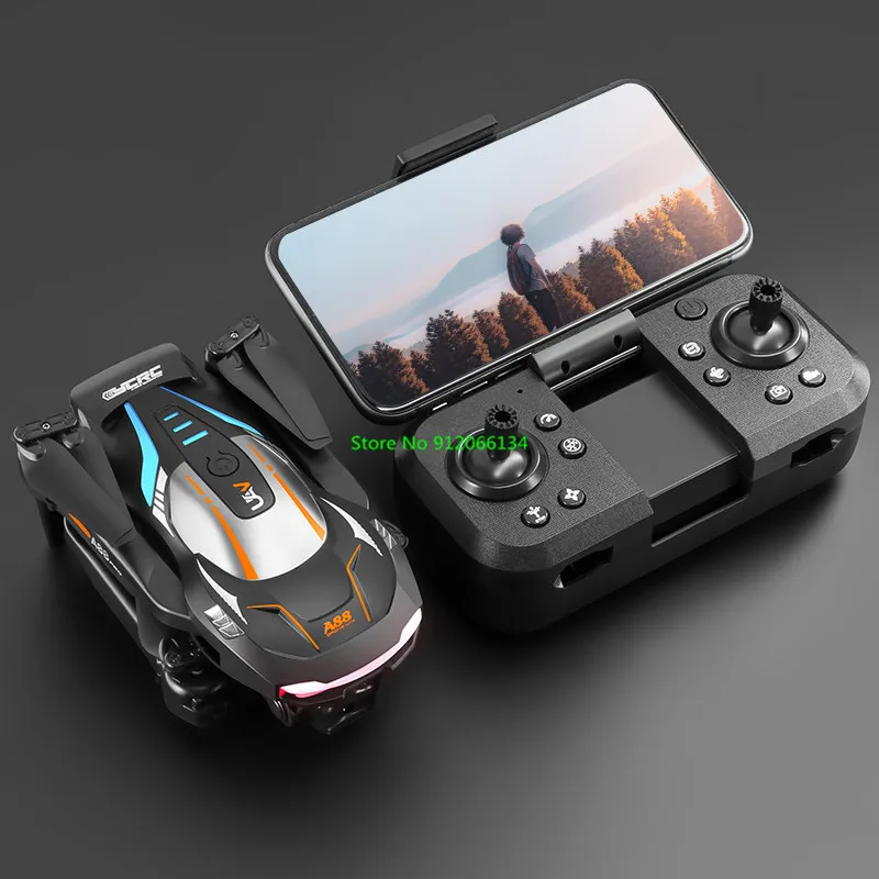 미니 휴대용 접이식 WIFI FPV RC 드론 4채널 8K HD 카메라 헤드리스 모드 트래젝토리 비행 3D 롤 라디오 컨트롤 쿼드콥터 장난감