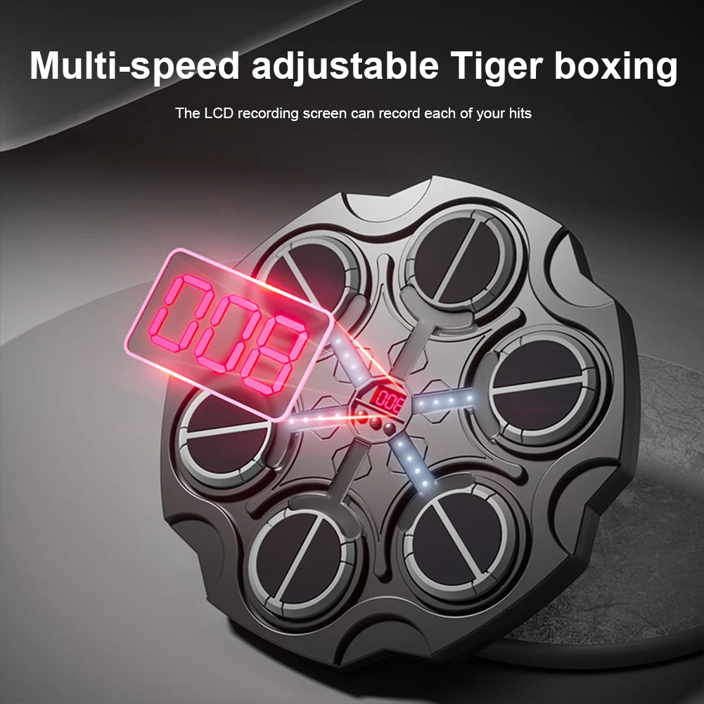 Music Boxing Machine Boxing Workout Machine Bluetooth-Compatible Smart Training with Gloves for Response Training