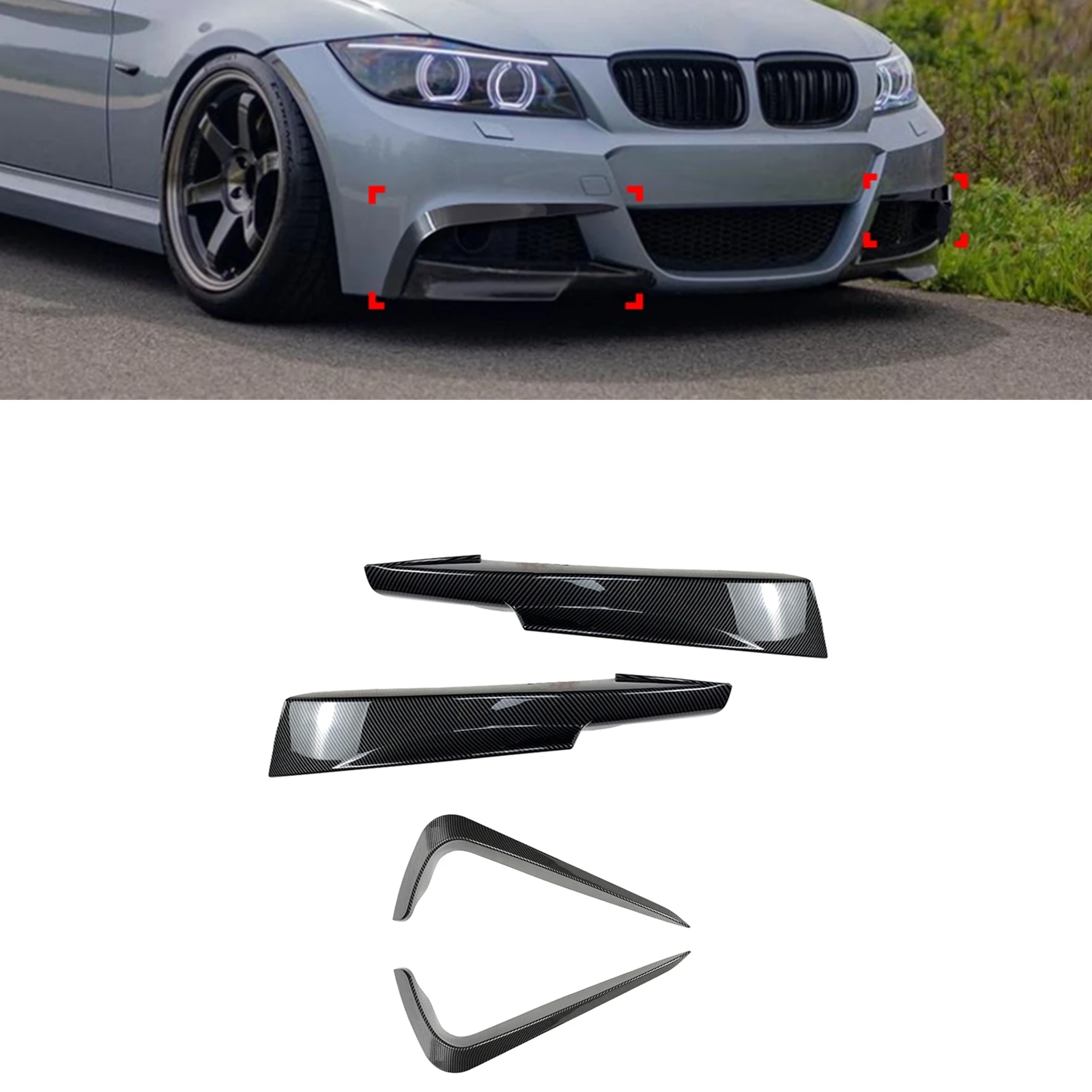 

Рамка для переднего бампера BMW 3 серии E90 E91 LCI M-Tech 320i 330i 2009-2012 с вентиляционным отверстием