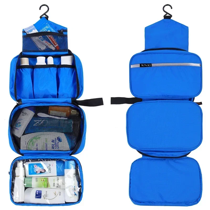 Large Waterproof Hanging Toiletry Bag - Travel Organizer for Men and Women, Foldable Bathroom Kit