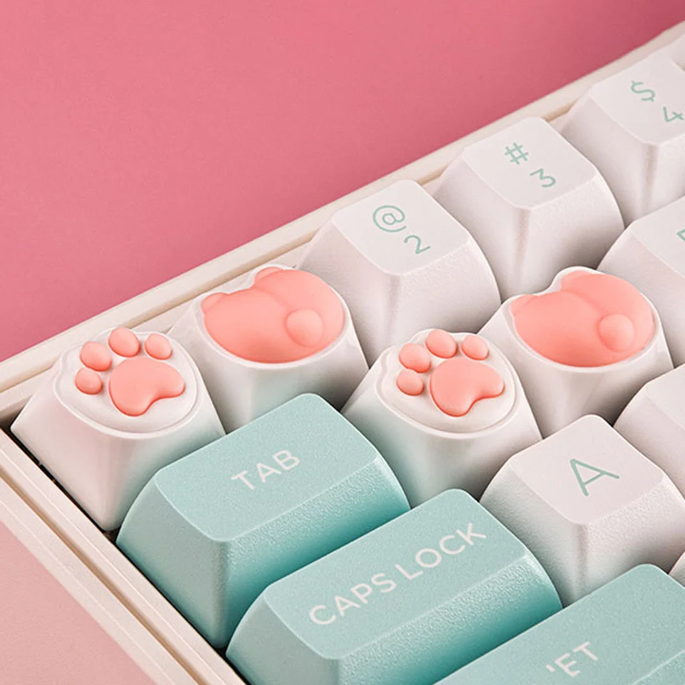 Cute Cat Paw Keycaps for Mechanical Keyboards