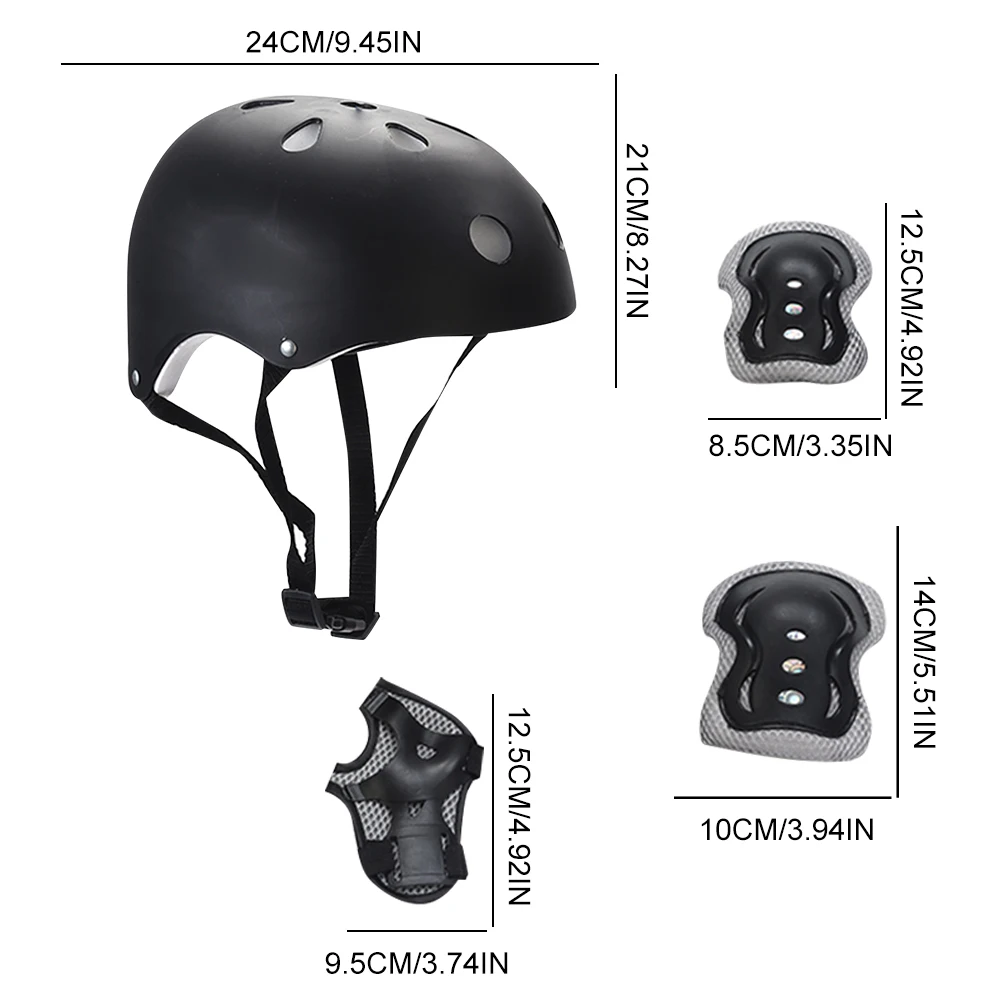 Kids Safety Helmet Knee Elbow Pad Set Toddler Helmet with Protective Gear Set for Bicycle Cycling Skateboard Scooter Skating 4