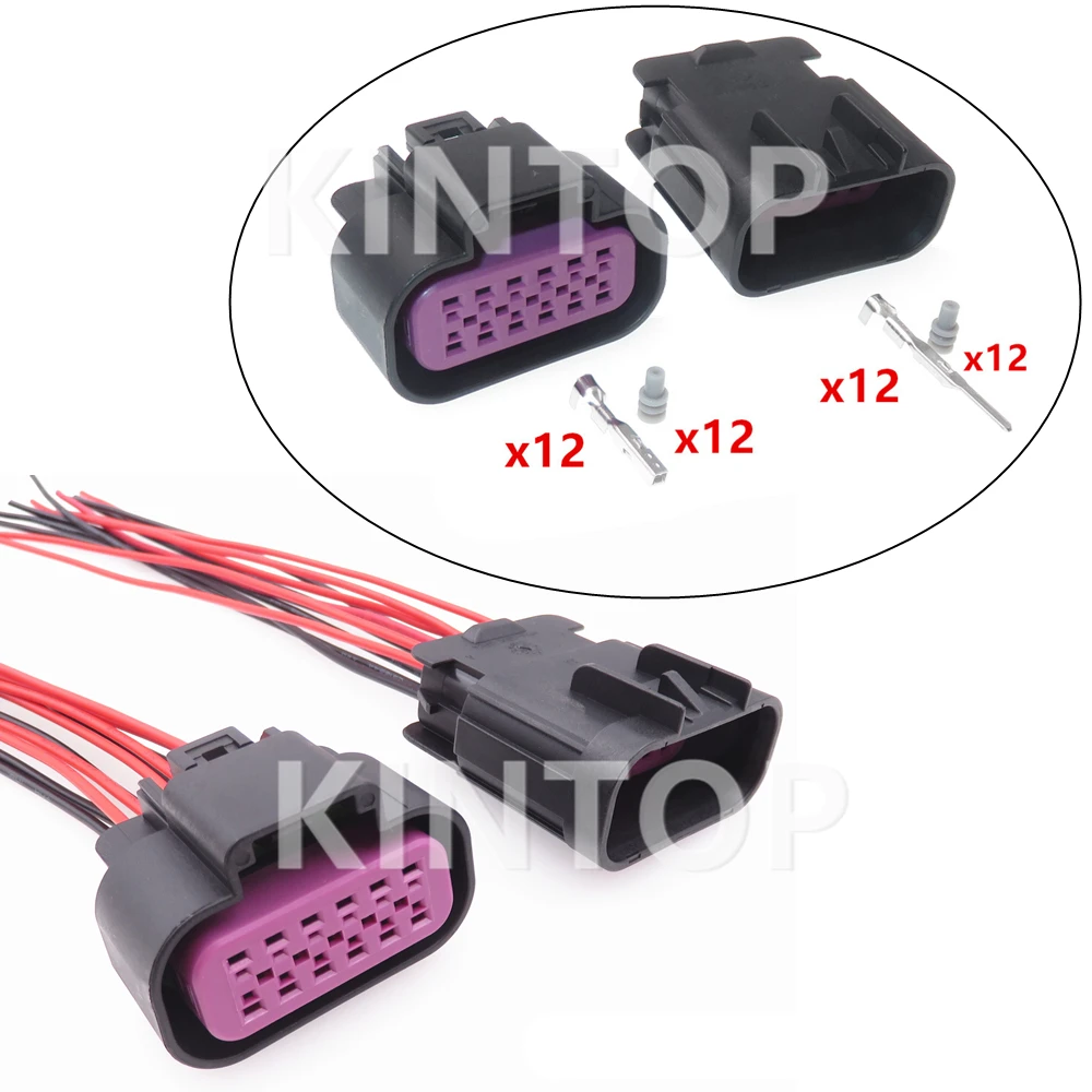 

1 Set 12 Pins Car Throttle Position Sensor Wire Terminal Socket Starter For Buick 15326849 15326854 13530777 Auto Headlight Plug