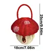 Summer Children Woven Bag Children Rattan Coin Purse Wallet Kids Mini Basket Tote Bags Mushroom Shape Storage Basket Photo Props 6
