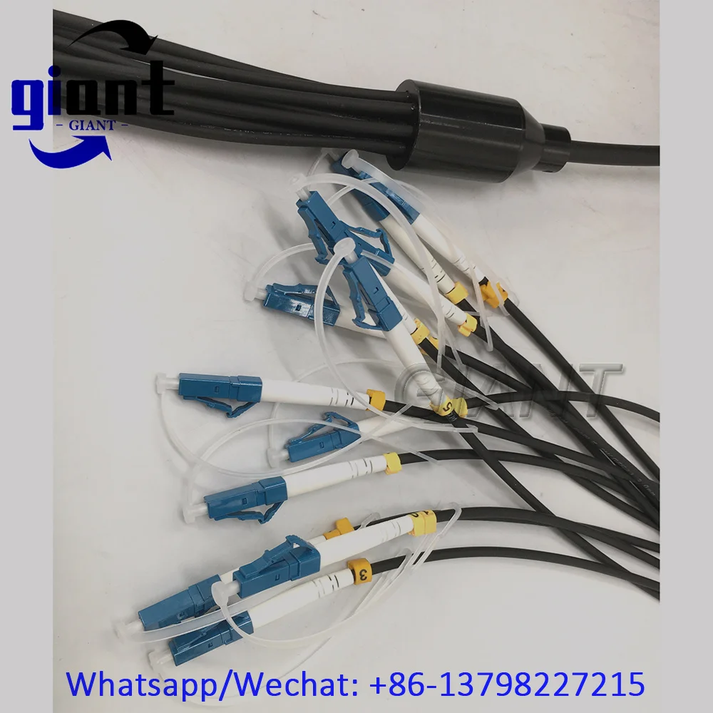 SM G657A1 12C 아머드 케이블 200M LC/SC/FC/ST UPC TPU 6.0mm 광섬유 패치코드 야외 방송용 12섬유 PCD380 포함