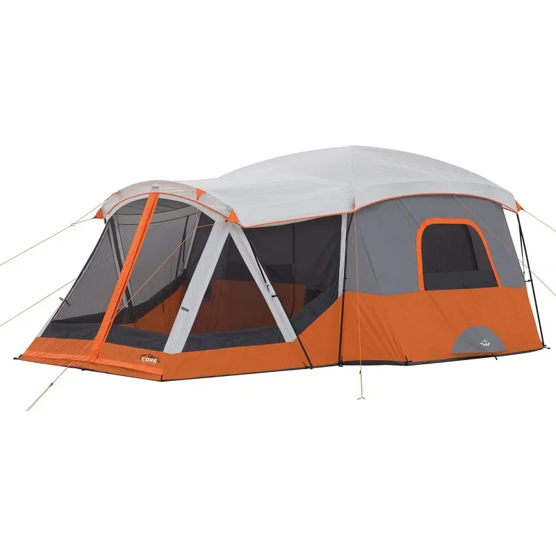 

Семейная Палатка с кабиной и экраном для 11 человек | Большая палатка с несколькими комнатами и карманами для хранения аксессуаров для кемпинга | Порт