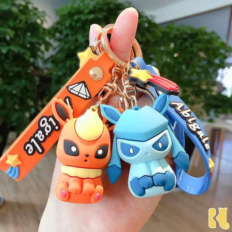 

Fashion Pokemon Key Chain Coll Japan Anime Keychain Childrens Toys for Girls Women Cute Cartoon Key Chain On The Backpack Gifts