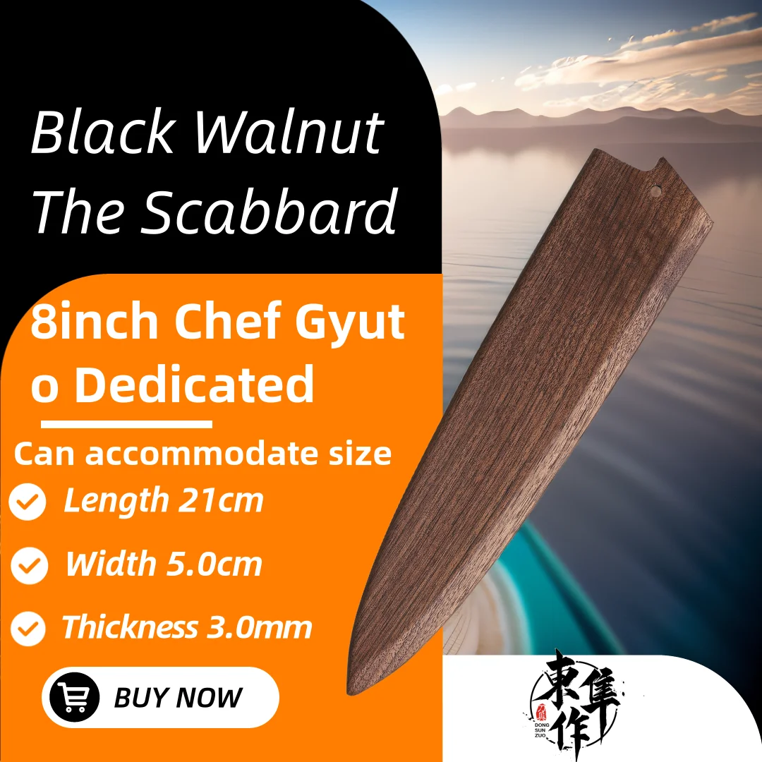 Chef's knife Japanese Gyuto Santoku Blade protector Wooden blade holder Wooden scabbard kitchen sheath knife holder knife sheath