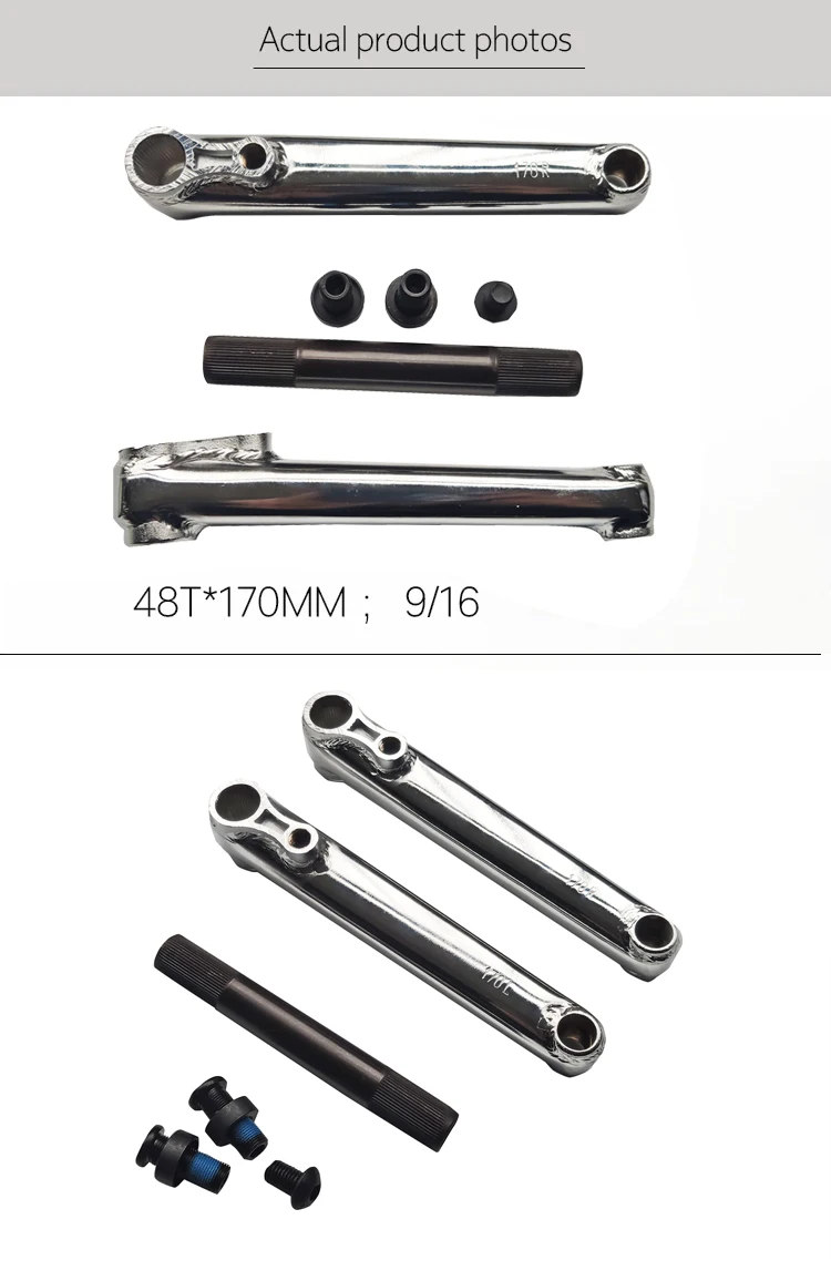 Description Picture 3 of itemBMX BIKE Crankarm 8800 CRMO 48T*19MM*170MMï¼›19MM Mid BB / Euro BB / Spanish BB / American BB 170MM ï¼› 9/16